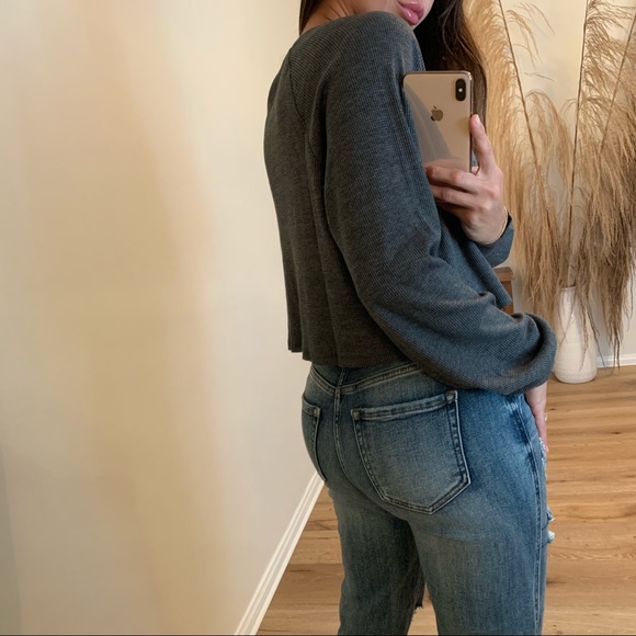 🏷SALE/LAST2 • Forever Staple Waffle Crop LS - Picture 2 of 6